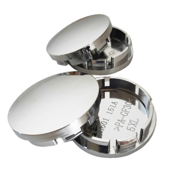 st/set Svart/Silver 56mm Bilhjul Navkapsel för Fälgar ABS Skydd Bil Univer Svart Silver
