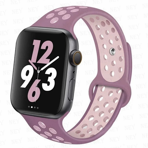 Sportrem för Apple Watch Band 45 mm 49 mm 44 mm 40 mm 41 mm 42 mm Silikonarmband correa iWatch Ultra 2 Series 9 8 SE 7 6 5 4 3 violett plommon dimma18 h violet plum fog18 M-L