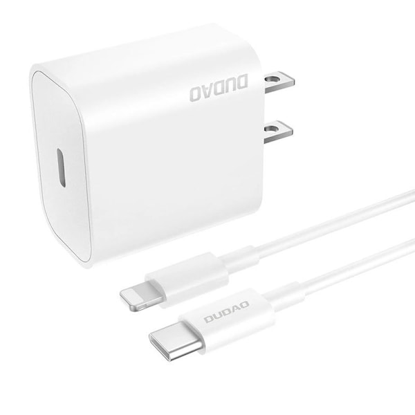 iPhone 15 Pro Oplader - 2M Kabel & Væglader 20W - Dudao o 87