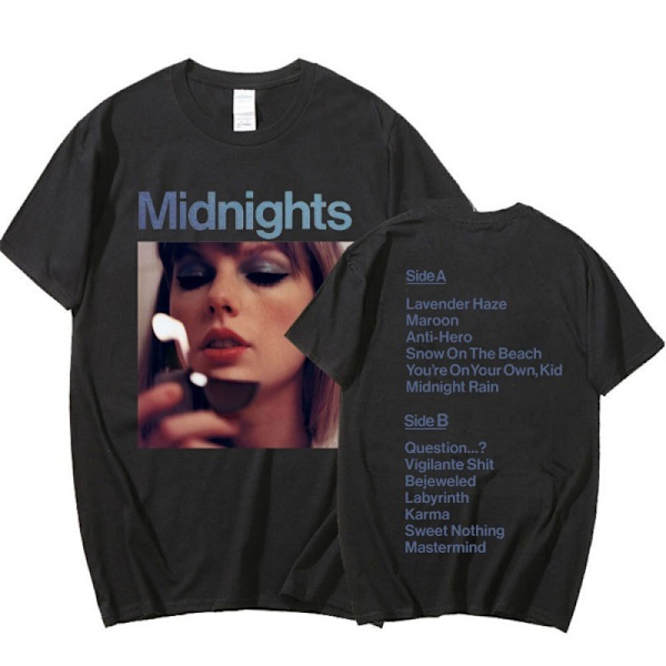 Svart Multi-Stil Taylor Swift Fan T-skjorte Trykt T-skjorte Genser Voksen Kolleksjon Taylor Swift T-skjorte Tilgjengelig i Ulike Stiler stil 9 style 9 XL