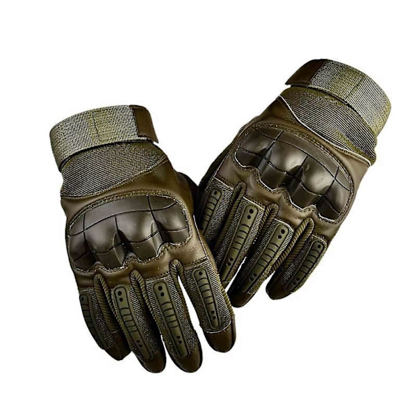 Uforgængelige Beskyttende Taktiske Handsker med Fuld Finger - Taktiske Herrehandsker, Touch Screen, Fuld Finger, til Jagt, Motorcykel Brun Brown M