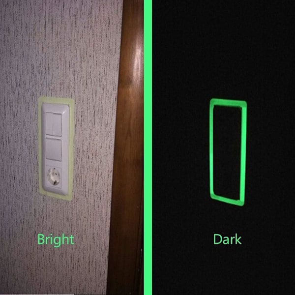 10Mx2CM Fluorescerande Självhäftande Tejp, Ljus Tejp, Självlysande Tejp