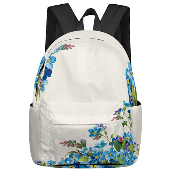Akvarel Lilla Blomst Sommerfugl Rygsække Teenagere Studerende Skoletasker Laptop Rygsæk Mænd Kvinder Rejse style 5