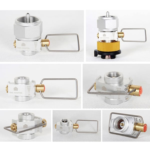 Camping Plus Gasomvandlare Adapter Påfyllning Platt Tank Konvertering