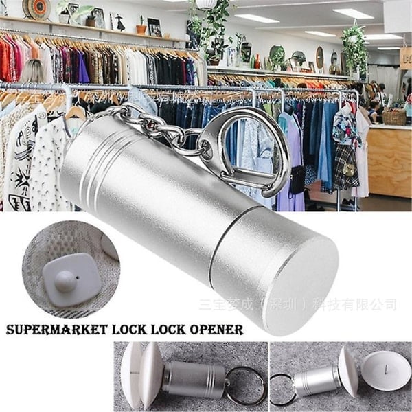 Kläder Magnet Tag Remover Magnetic Security Tag Detacher Lockpick Stöldskyddsavskiljare z