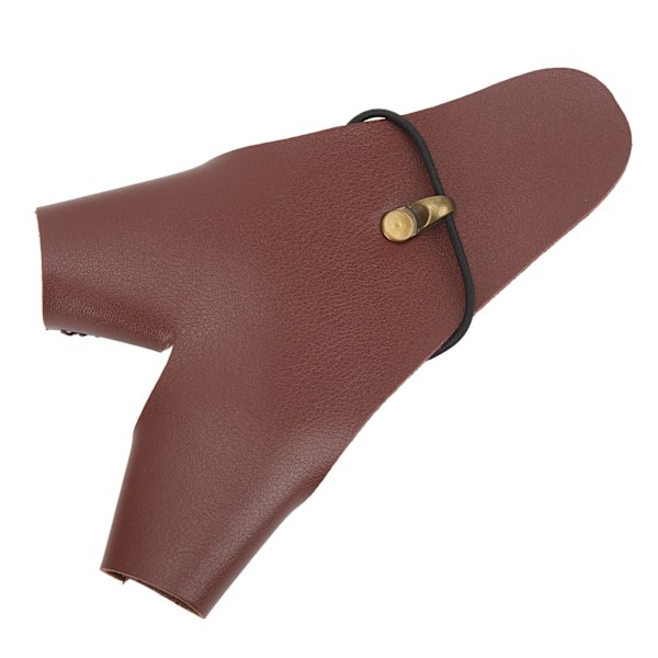 Bågskytte Handskydd PU Läder Justerbart Skytte Handskydd Handske för Traditionell Utomhus Bågskytte Brun 0.1