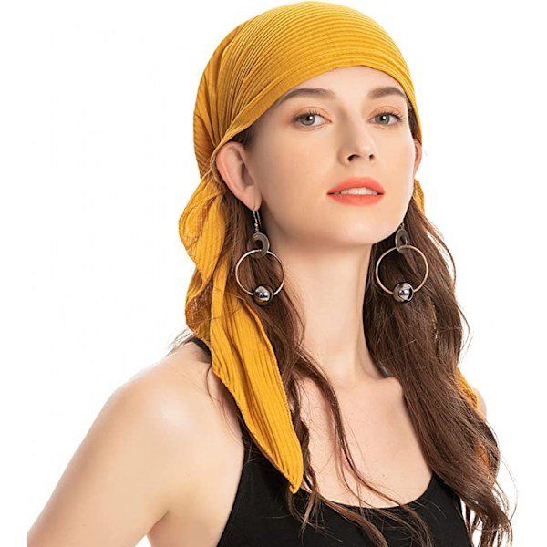 Huvudbonad Knuten Bandana Turban Dam Lättviktig Bandana C