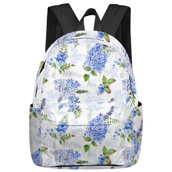 Akvarell Lila Blomma Fjäril Ryggsäckar Tonåringar Student Skolväskor Laptop Ryggsäck Män Kvinnor Resa style 8