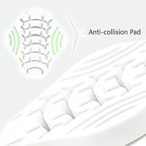 Sport Honeycomb Crashproof Knäskydd Skydd Basketboll Volleyboll Vit 1 Par White 1 Pair XL