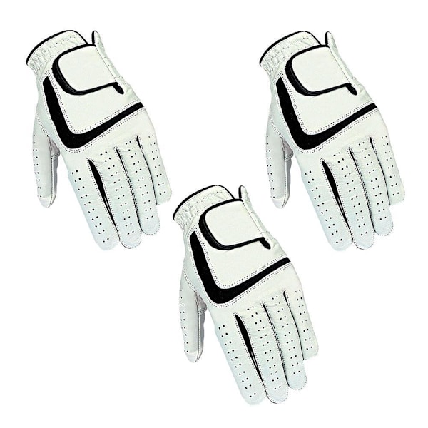 3-pack Golfhandske Vänster - Flera storlekar Vit White l