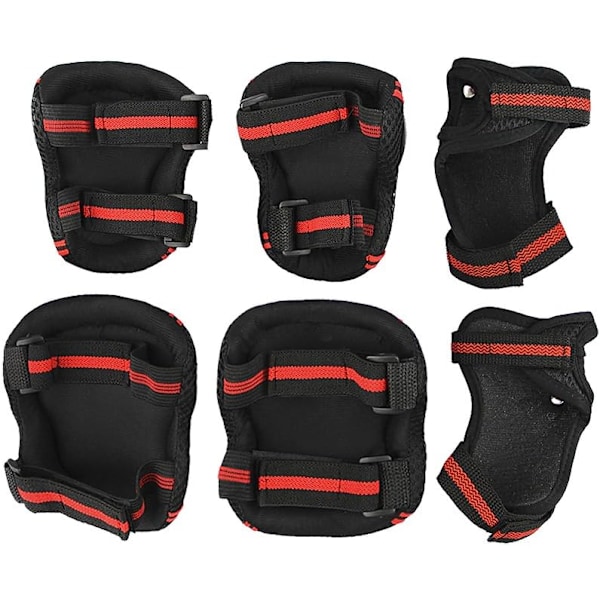 Inlineskates Skyddsset 6 Delar Sportskydd Armbågsskydd Knäskydd