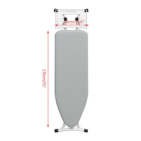Polyester strykbrädsöverdrag Högtemperaturbeständigt dubbelt lager strykbrädsöverdrag Grå Gray 130*50cm