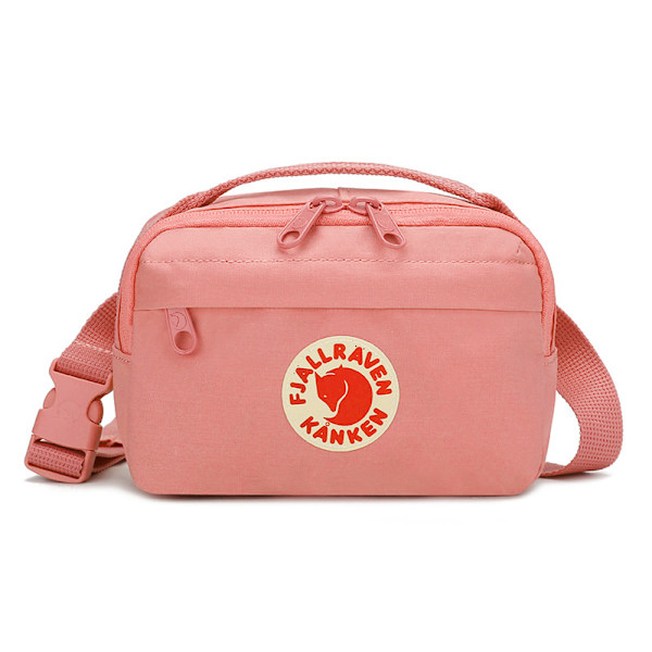 Kvinnor Män Liten Canvas Midjeväska Fanny Pack Bälte Väska f Pink