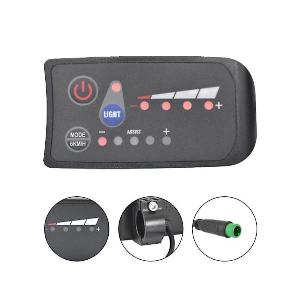 S810 E-cykelmåler LED-display 36v Ip65 til elcykel Elektrisk cykelmåler 5pin