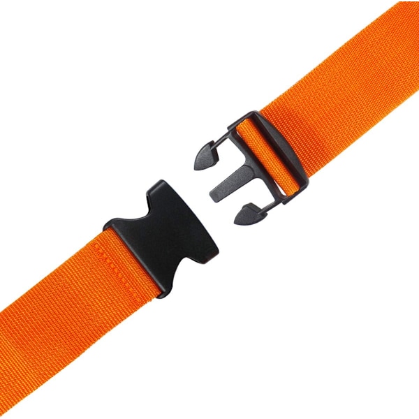 Kraftige bagagestropper til kufferter, pakkebælter, rejsetilbehør, justerbar taskestrop 2-pak Orange