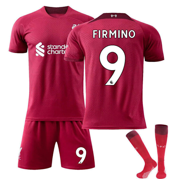 Nye Gutter Barn Fotballsett Kort Skjorte Sokk Sett Fotball liverpool hjemmedrakt #9 liverpool home kit #9 22/(6-7 years)