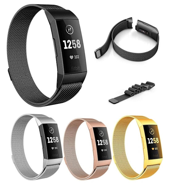 til Fitbit Charge 3/4 - Flere farger Black Svart