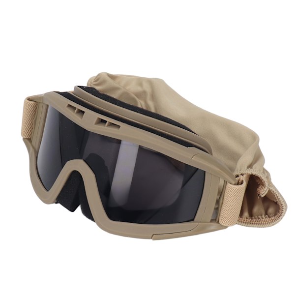 Vindtette briller, eksplosjonssikre og slagfaste briller med HD-linse for motorsykkelkjøring og ski, khaki 0.1
