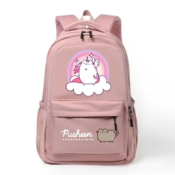 Kawaii Tjock Katt Ryggsäck Mode Canvas Ryggsäck för Kvinnor style 11