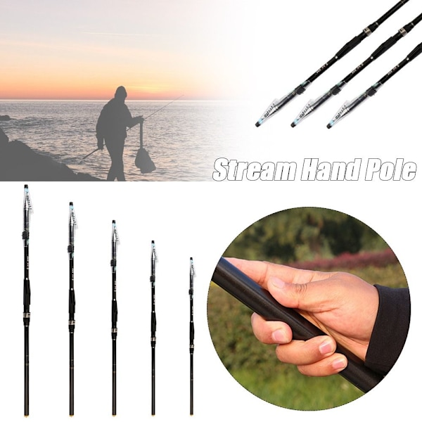 Teleskopisk fiskestang spinnfiskestang 7.2M 7.2M 7.2m