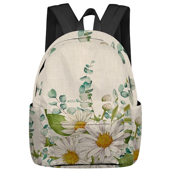 Akvarel Lilla Blomst Sommerfugl Rygsække Teenagere Studerende Skoletasker Laptop Rygsæk Mænd Kvinder Rejse style 3