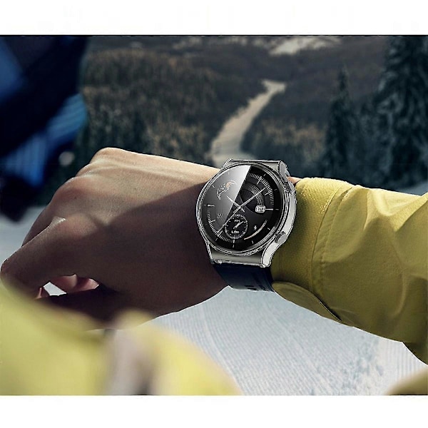 2 stk. TPU Ramme med Hærdet Glas Skærmbeskytter til Huawei Watch GT 2 Pro/Classic/SportP20211224707