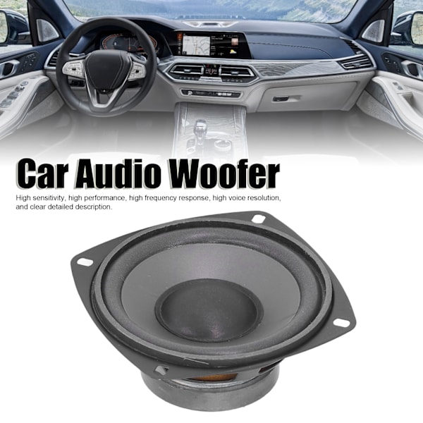 Tuuman Autostereo Bassokaiutin 400W 4 Ohm Yleismallinen 12V 93dB Korkea Herkkyys Auton Audiojärjestelmään