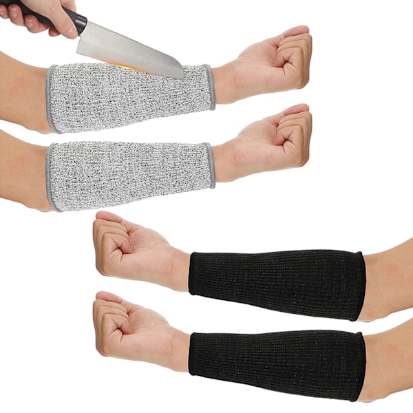 stk. skærefaste ærmer med tommelfingerhuller, niveau 5 armbeskyttelse, resistente anti-slid sikkerheds underarmsbeskyttere til havekøkken