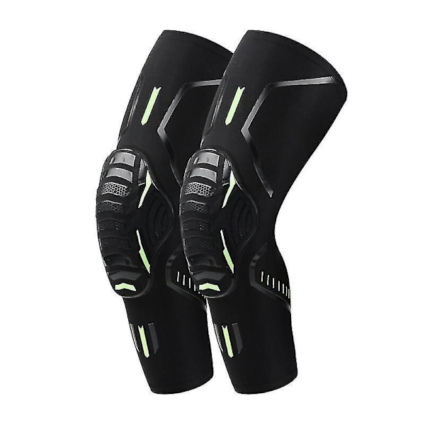 Sport Honeycomb Crashproof Knäskydd Skydd Basket Volleyboll Svart 1 Par Black 1 Pair M