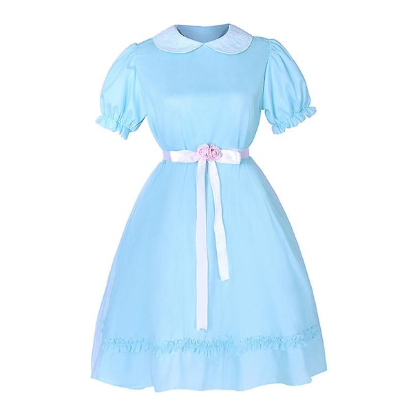 Uhæggelige Mordersøstre Lisa og Louise Burns Halloween Rollespil Kostumer Lyseblå Sky Blue XS