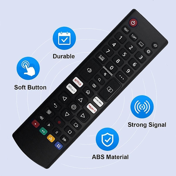 Erstatningsfjernkontroll AKB76040301 for LG Smart LED LCD TV 32LM577BPUA 50UP7000PUA 60UP7670PUB 32LM577BZUA [DB] black