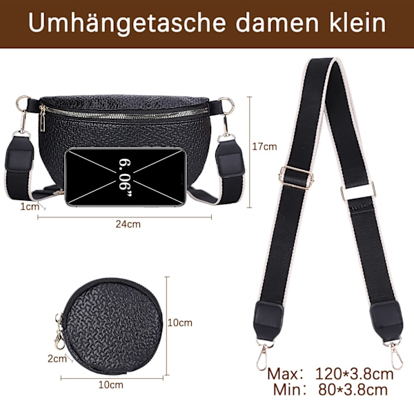 Crossbody veske dame liten skulderveske