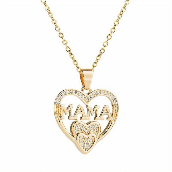 Halsband med bokstaven \"Mama\" för kvinnor - Trendig fest-smycke, julklapp, Halloween-present, Alla hjärtans dag-present till kvinnor, mamma, familj och vänner