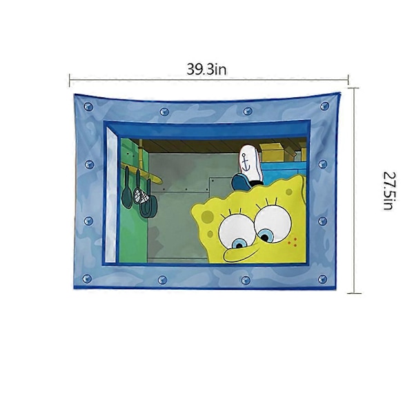 Cartoon väggbonad rolig väggbonad bakgrund för sovsal vardagsrum väggdekoration 100cmx70cm SpongeBob Square Pants