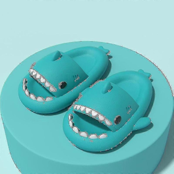 Shark Tøfler Sklisikre Dusj Badesko Myke Sommersandaler For Jenter Og Gutter Nye 24 25 24 25 green