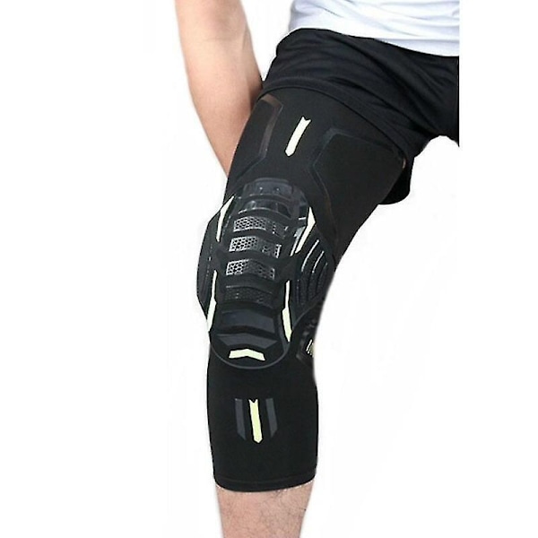Sport Honeycomb Crashproof Knäskydd Skydd Basket Volleyboll Svart 1 Par Black 1 Pair XS