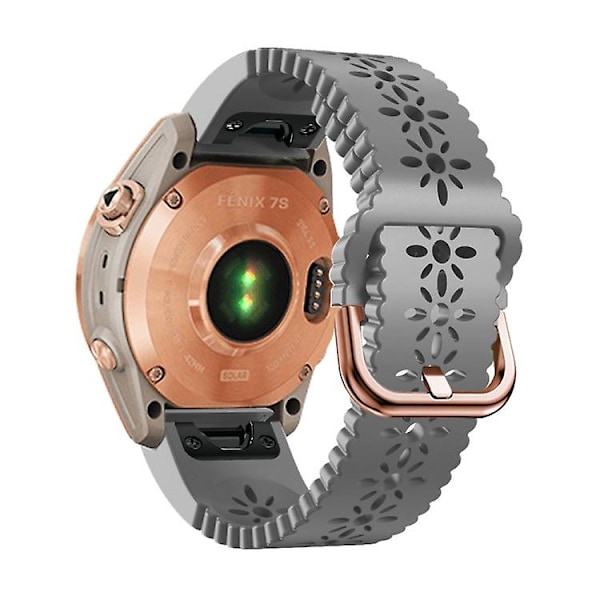 För Fenix 7s / 6s / 5s Snabbfäste Silikon Armbandsrem Grey