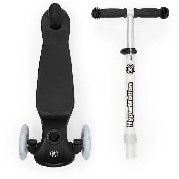 Trehjulig balansscooter, 3-8 år - svart + lysande LED-hjul Black