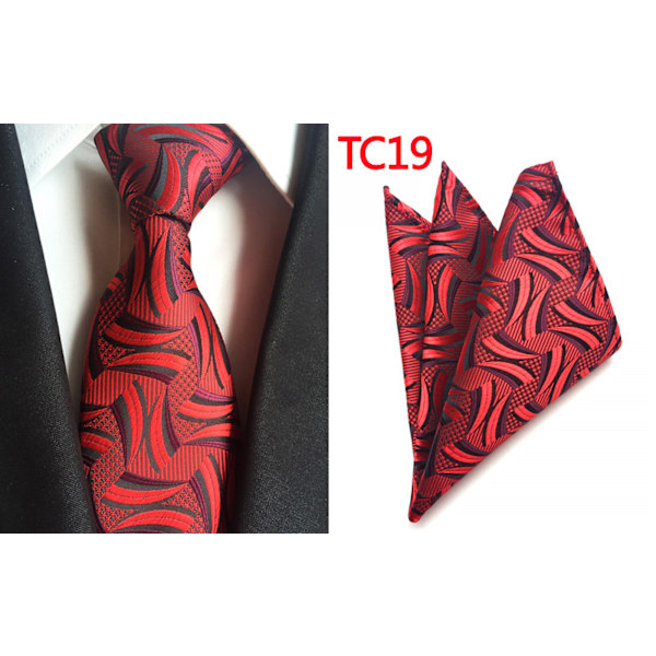 Herrslips Paisley Vävd Siden Slips Set med Bröstnäsduk F H