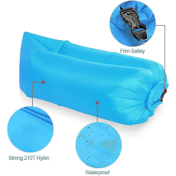 Oppustelig Luftsofa, Vandtæt Luftsofa Luftpose, Luftmadras, Bærbar Luftstol, Oppustelig Udendørs Sofa Til Camping, Park, Strand, Have