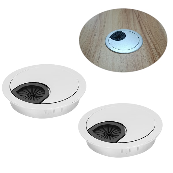 stk bordgjennomføring skrivebord kabelhull sinklegering toppdeksel 58mm