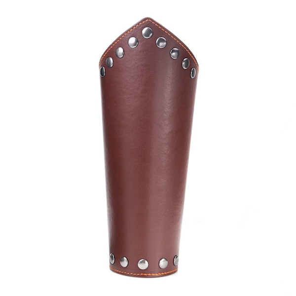 1 st Armband Läder Punk Bred Cykling Handledsskydd brown