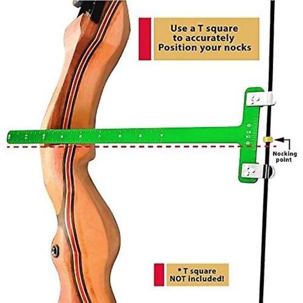Pakke med 6 buestrengs nockpunkter - buestrengs nockpunkter bueskydningstilbehør, messing nockpunkter til recurve- og compoundbue