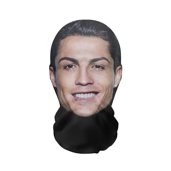Ny 3D-tryckt kändis-mask, hel ansiktsmask, rappare-mask, rolig kostym, cosplay, vuxen, andningsbar, mjuk, 11 11 >8Y
