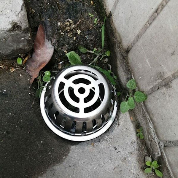 Rännsils i rostfritt stål, stuprörsskydd som skyddar mot föroreningar från takrör, löv, mossa. Hjälper till med enkel dränering (passar rör 10