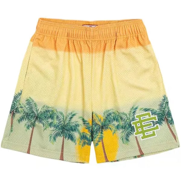 Shorts Casual Basketball Sportsbukser Strandshorts lys gul light yellow 3XL
