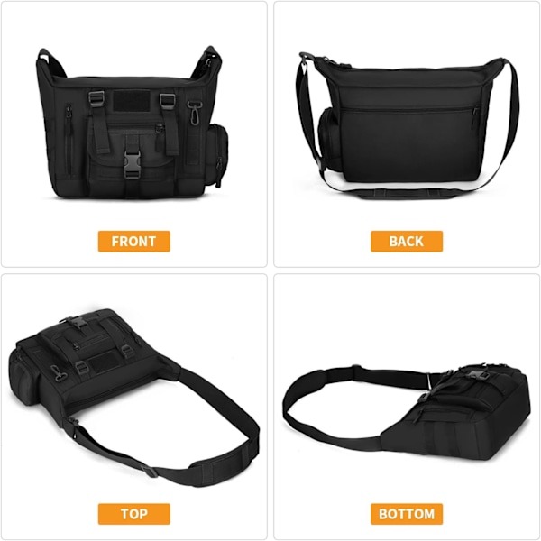 Taktisk Militär Molle Crossbody Väska Vattentät Axelväska Män
