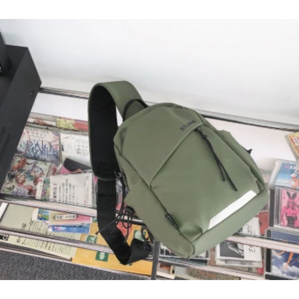 Ny brysttaske skuldertaske studentermode sports lille rygsæk dame crossbody taske Gr With Pepsi Pendant Green