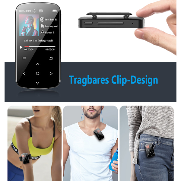 MP3-soitin Bluetooth 5.0 Urheilu 32 Gt