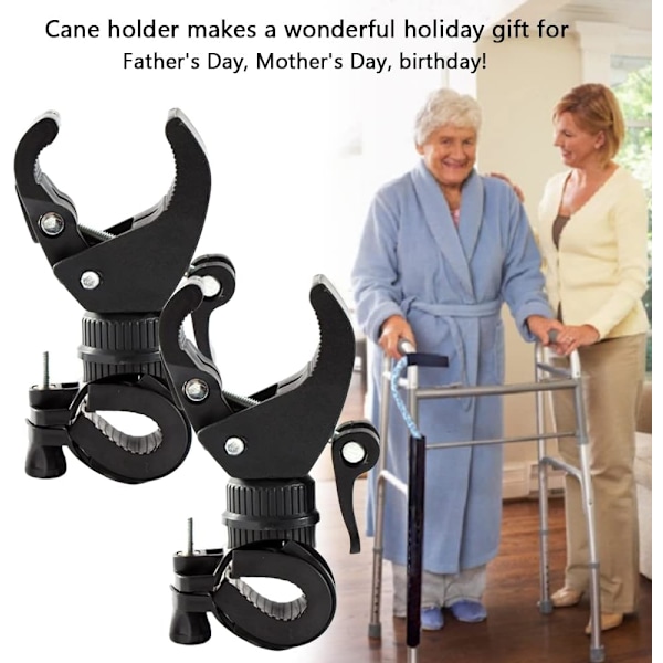 2-pak stokkeholder til rollator, rollator, stol - Universal tilbehør